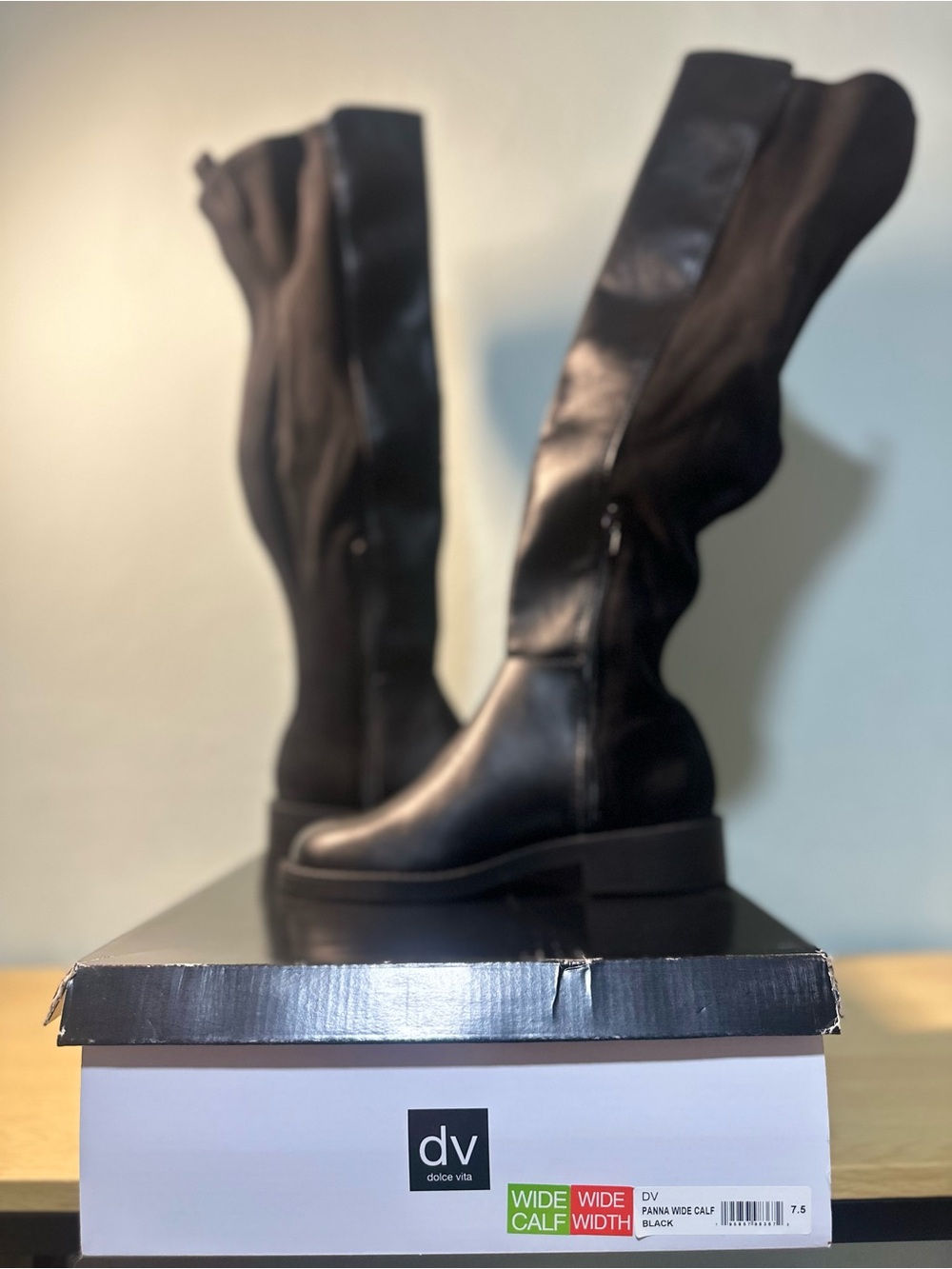 Dolce Vita Black Over-the-Knee Platform Boots